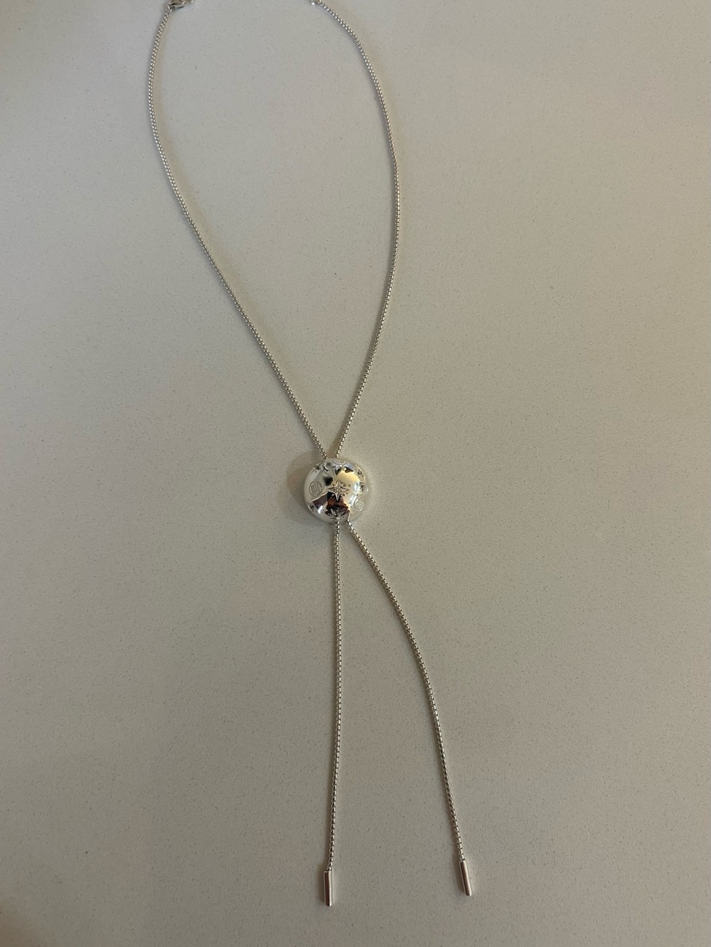 New Hillberg and Berk Orbit Bolo Necklace in Silver